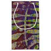 ジェリプリントステンシル抽象芸術アート スモールペーパーバッグ (裏面)