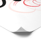 ジェリン芸術的名デザインと花 ポスター (角)