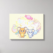 ジェリーとタフィーが咲くアニメの魔法のキャンディランド キャンバスプリント (正面)