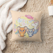 ジェリーとタフィーが咲くアニメの魔法のキャンディランド クッション (ブランケット)