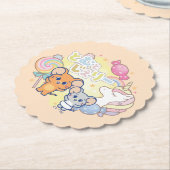 ジェリーとタフィーが咲くアニメの魔法のキャンディランド ペーパーコースター (アングル)