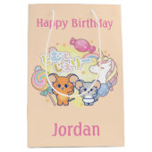 ジェリーとタフィーが咲くアニメの魔法のキャンディランド ミディアムペーパーバッグ (正面)