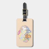 ジェリーとタフィーが咲くアニメの魔法のキャンディランド ラゲッジタグ (正面縦)