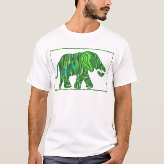 ジェリーの緑のヒスイ象のワイシャツ Tシャツ (正面)