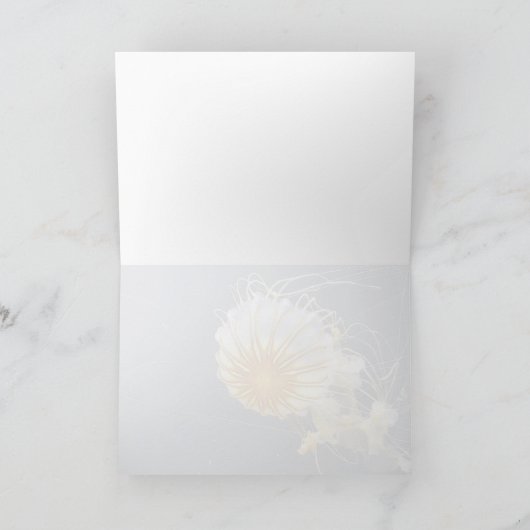 ジェリーアクアリウム海洋生物すべての行事 空白の サンキューカード (内部)