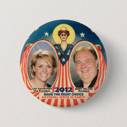 ジェリーウイルソン及び大統領2012年のためのリサD 缶バッジ (正面)