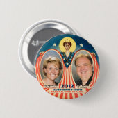 ジェリーウイルソン及び大統領2012年のためのリサD 缶バッジ (正面&裏面)