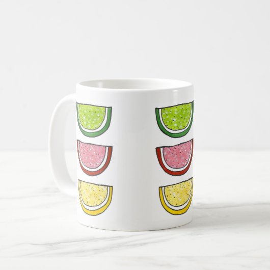 ジェリーキャンディフルーツスライスKosher過ぎ越しゼリー コーヒーマグカップ (正面左)