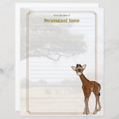 ジェリーキラフェサバンナライン紙シート (正面/裏面)