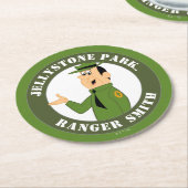 ジェリーストーンズレンジャースミスポートレート ラウンドペーパーコースター (アングル)