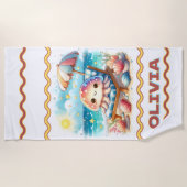 ジェリーズくつろぎリトリートパーソナライズされた ビーチタオル (正面)