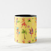 ジェリーズアロハ伝統的フラガールズインハワイ ツートーンマグカップ (中央)