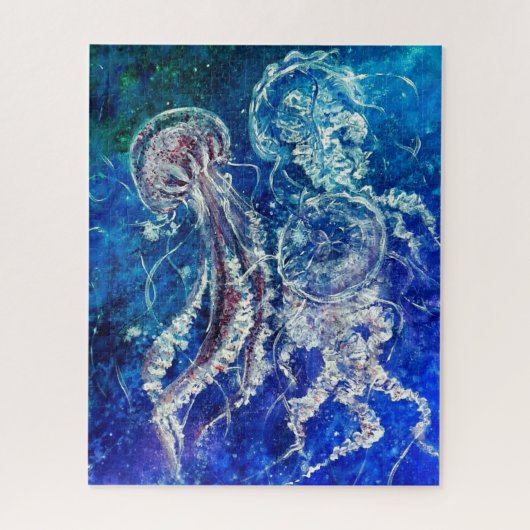 ジェリーダンス – 水色絵画の種類 ジグソーパズル (縦)
