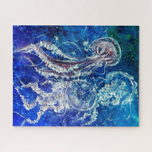 ジェリーダンス – 水色絵画の種類 ジグソーパズル (横)