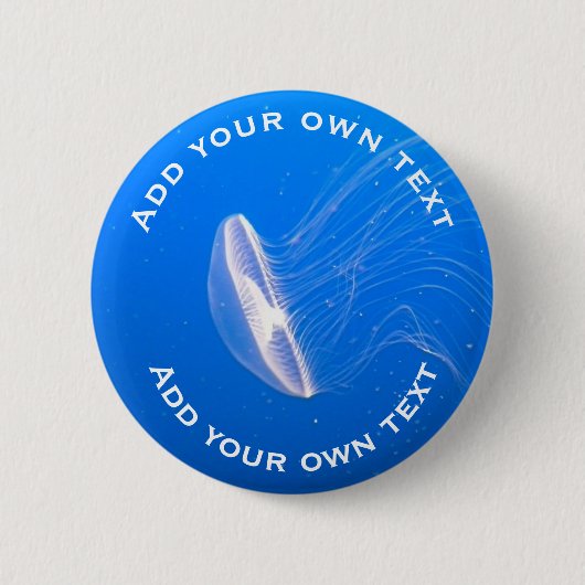 ジェリーテンタクルブライトブルーシーカスタム文字 缶バッジ (正面)