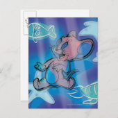 ジェリートリップ（幻覚体験）のようなフィッシュ ポストカード (正面/裏面)