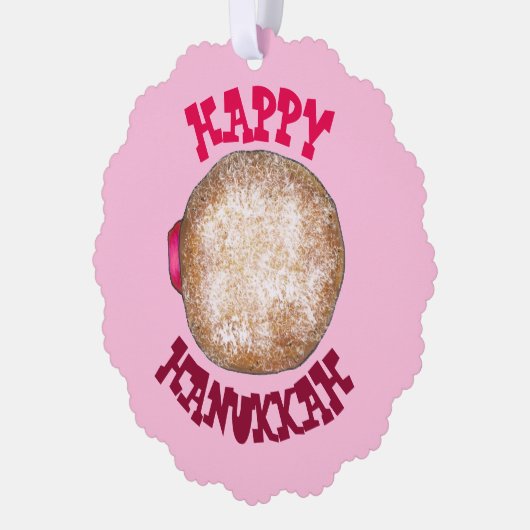 ジェリードーナツ醜いクリスマスハヌカーパーティーセーター オーナメントカード (左)