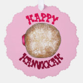 ジェリードーナツ醜いクリスマスハヌカーパーティーセーター オーナメントカード (正面)