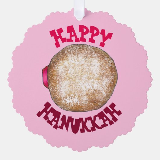 ジェリードーナツ醜いクリスマスハヌカーパーティーセーター オーナメントカード (正面)