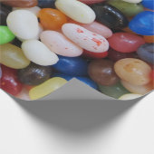 ジェリービーンブラックブルーグリーンキャンディーテクスチャテンプレート ラッピングペーパー (角)