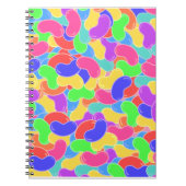 ジェリービーン爆発おもしろいカラフルキャンディデザイン ノートブック (正面)