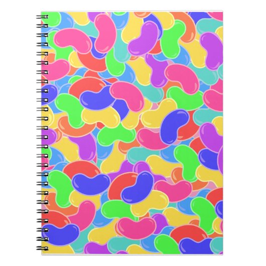 ジェリービーン爆発おもしろいカラフルキャンディデザイン ノートブック (正面)