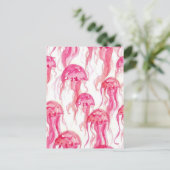 ジェリーピンク水色海寿命 ポストカード (スタンド正面)