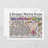 ジェリーフィルドナットマルティーニレシピはがき ポストカード (正面/裏面)
