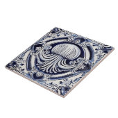 ジェリーブルー&ホワイトシーライフビーチハウス タイル (側面)