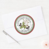 ジェリーラベルとヴィンテージBLACKBERRYレッド縁ど ラウンドシール (封筒)