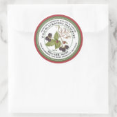 ジェリーラベルとヴィンテージBLACKBERRYレッド縁ど ラウンドシール (バッグ)