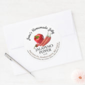 ジェリーラベルヴィンテージジャラペーニョとレッドベルペッパー ラウンドシール (封筒)