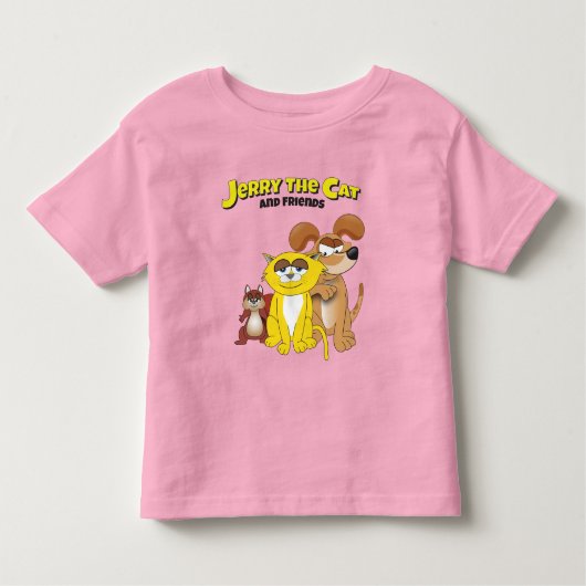 ジェリー・ザ・ネコと友人 トドラーTシャツ (正面)