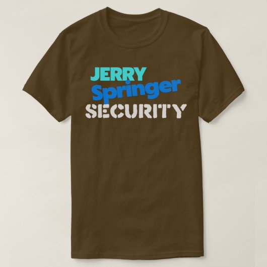 ジェリー・スリンガーのセキュリティ Tシャツ (デザイン正面)