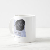 ジェリー・ブラックとブルー・スクリプト コーヒーマグカップ (正面左)