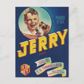 ジェリー・ボーイと犬の郵便カード ポストカード