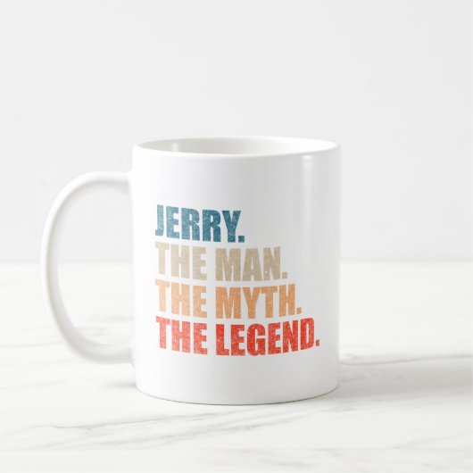 ジェリー 伝説の男 神話の人物 コーヒーマグカップ (左)