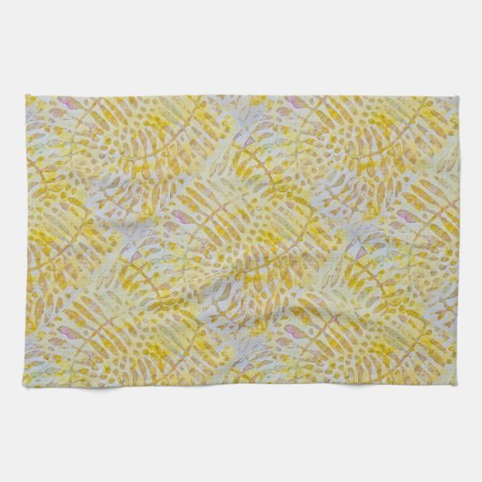 ジェリ印刷ゴールデン葉 キッチンタオル (横)