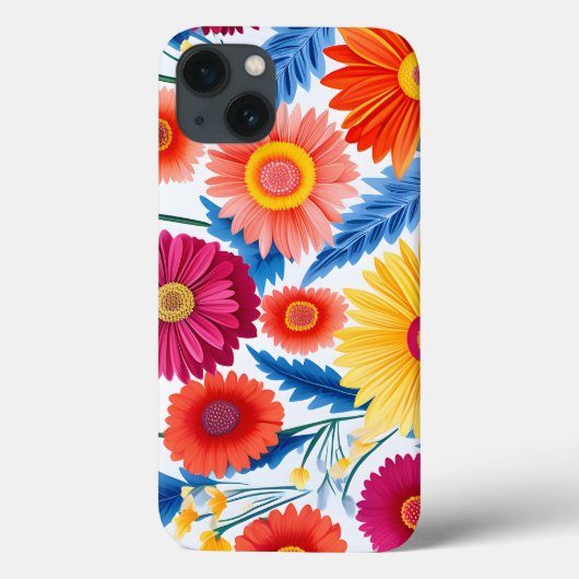ジェルカラフルベラデイジーフローラ Case-Mate iPhoneケース (裏面)