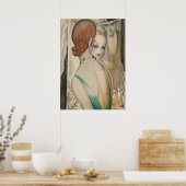 ジェルダウェジェナー – アット・ザ・鏡・アール・デコ ポスター (キッチン)