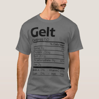 ジェルトおもしろい栄養ファクトクリスマスハヌッカフード Tシャツ