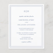 ジェルトゥードダスティブルーエレガントウェディング招待状 (正面)