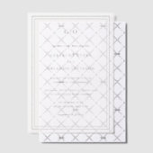 ジェルトルードブラックアンドホワイトクラシックエレガントな結婚式 ベラム紙招待状 (オフセット (招待状))