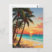 ジェルバ島チュニジア旅行はがき ポストカード (正面/裏面)