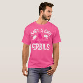 ジェルビルスを愛しているだけの女の子 Tシャツ (正面フル)