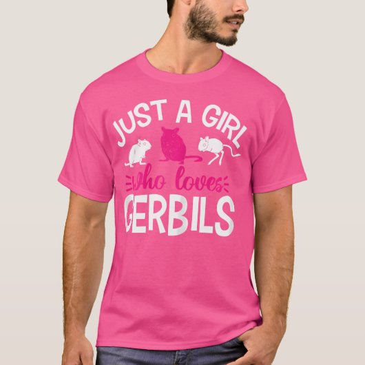 ジェルビルスを愛しているだけの女の子 Tシャツ (正面)