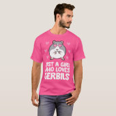 ジェルビルスを愛しているだけの女の子 Tシャツ (正面フル)