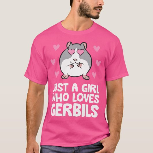 ジェルビルスを愛しているだけの女の子 Tシャツ (正面)