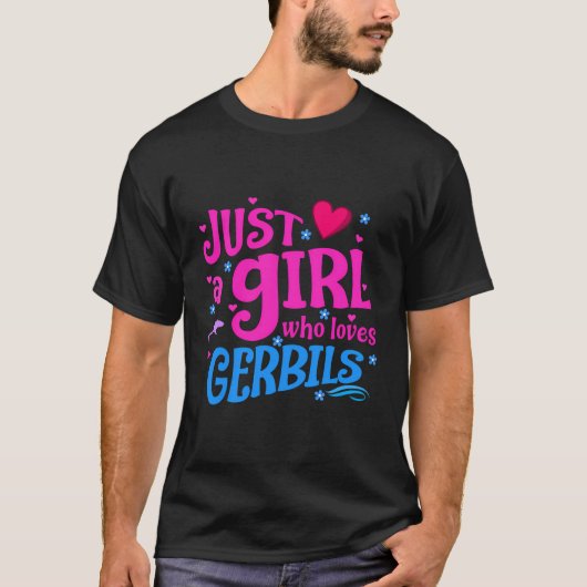 ジェルビルスを愛しているだけの女の子 Tシャツ (正面)