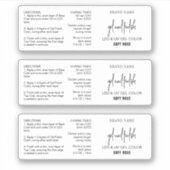 ジェル爪、 ネイルポーランドラベルのミニマリスト白黒 シール (正面)